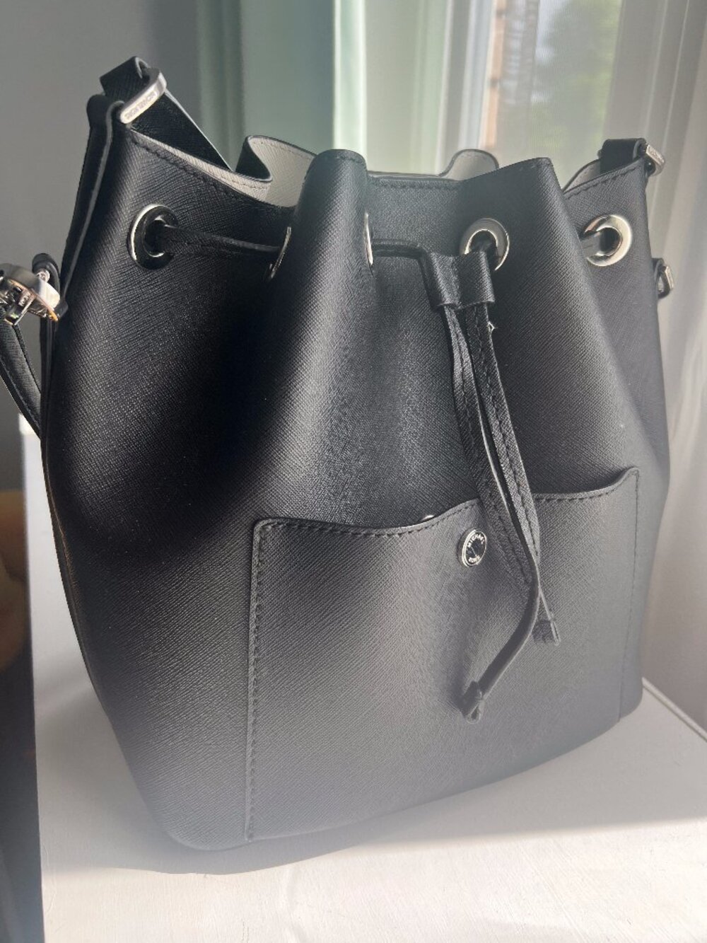 Michael Kors Black Bucket Shoulder Bag